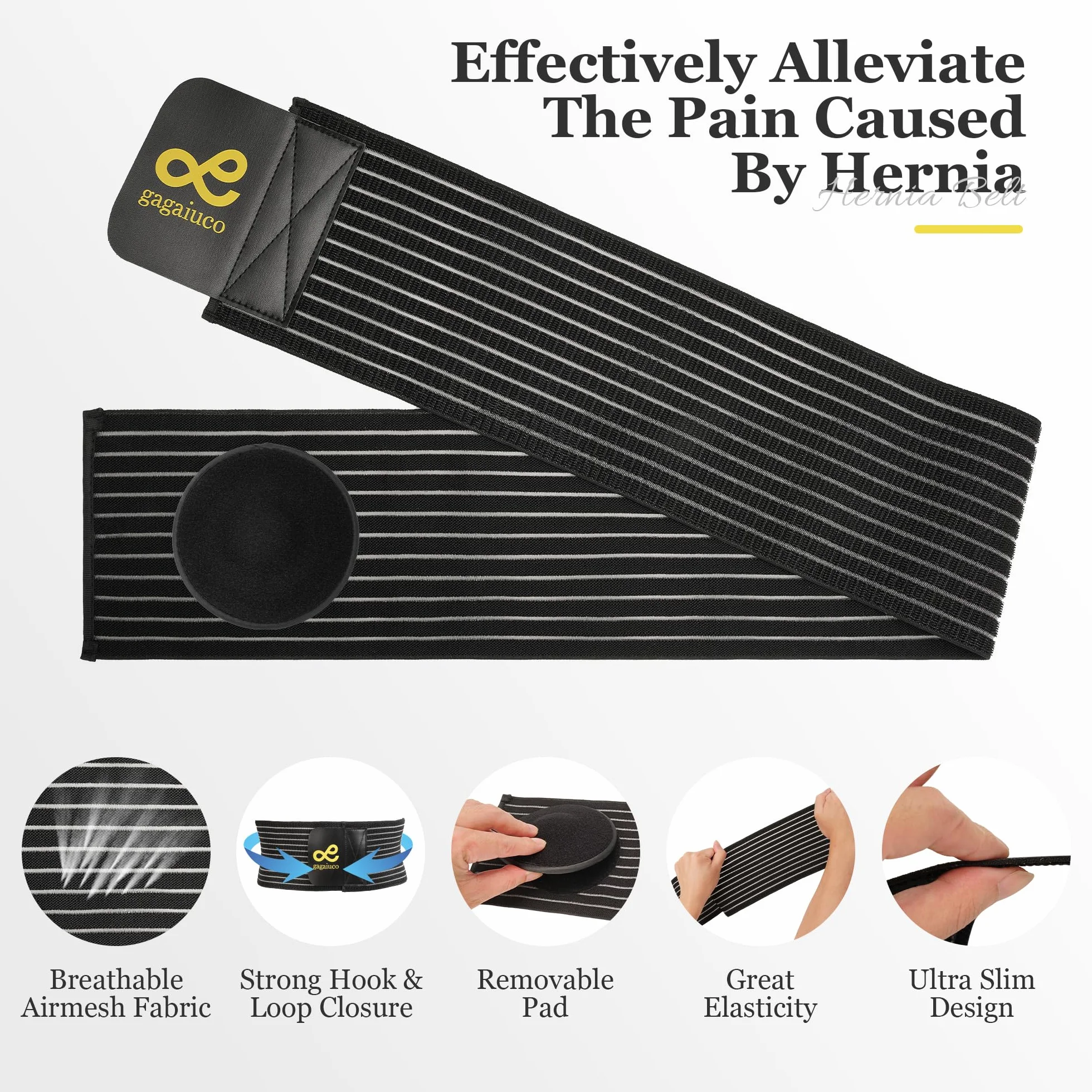 Ceinture Pour Hernie Ombilicale Pour Hommes Et Femmes - Ceinture De soutien Abdominal Avec Coussin De Compression - Aide Chirurgicale Pour Hernie Ombilicale