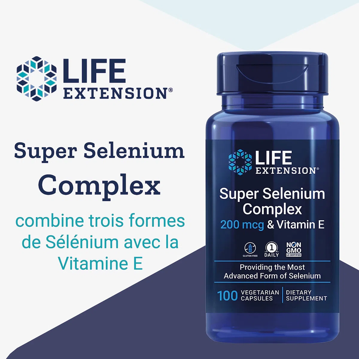 Life Extension, Selenium Complex & Vitamine E (Complexe de Sélénium), 100 Capsules végétaliennes, Sans Gluten, Végétarien, Sans Soja, Sans OGM