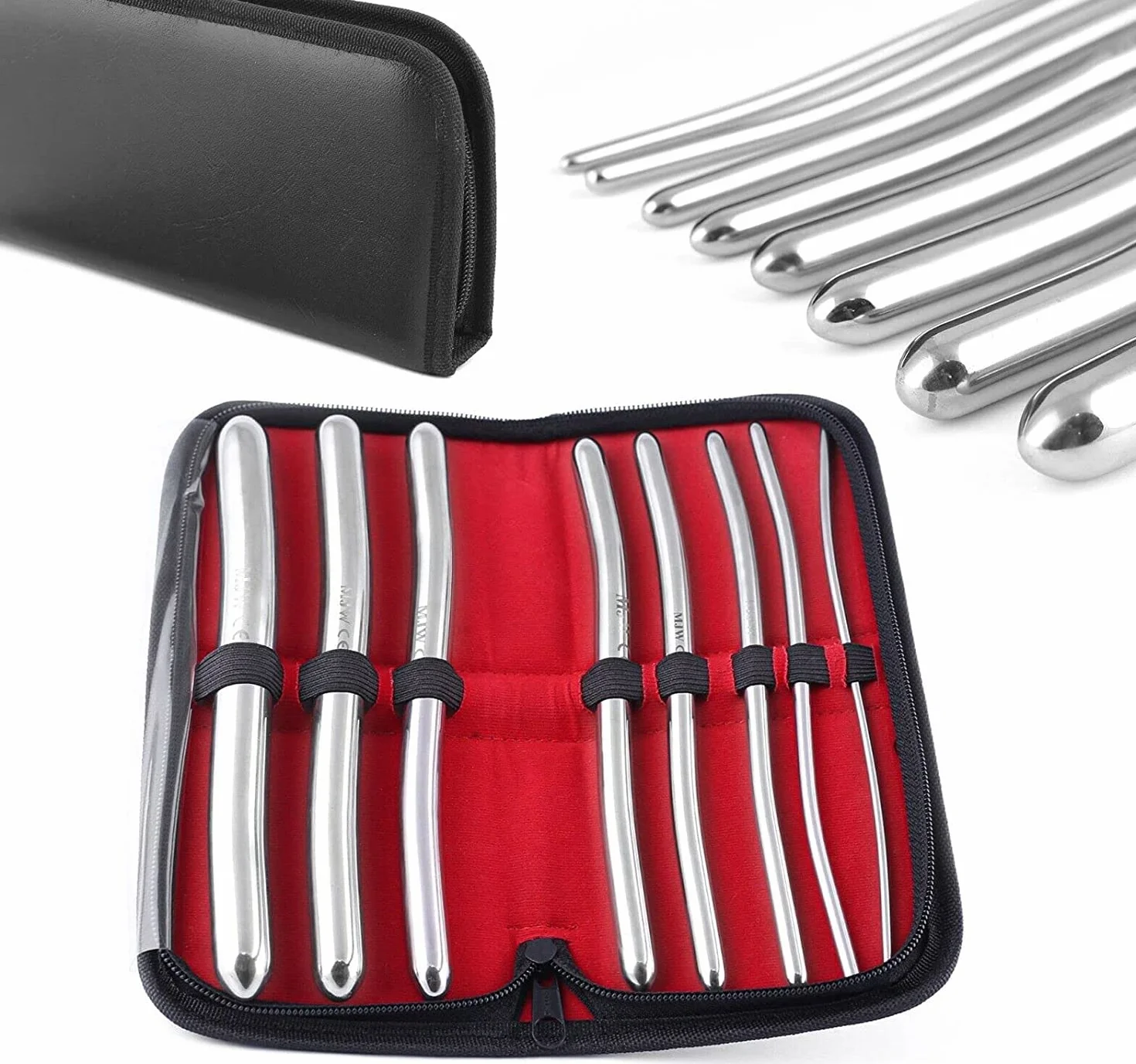 Hegar utérin dilatateur / urétral hegar dilator Sounds Set 8 PCS Double fin de gynécologie