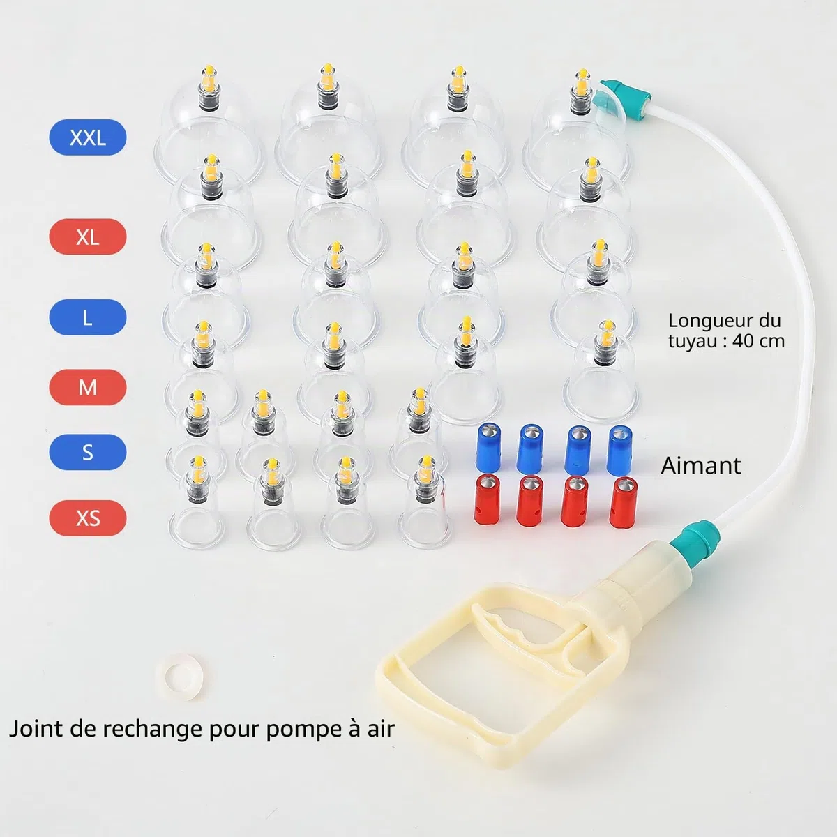 24 Pièces Cupping Ventouse Massage pour Relaxation Musculaire | ventouses therapeutiques Pour Les Bras, Les Épaules, Le Cou