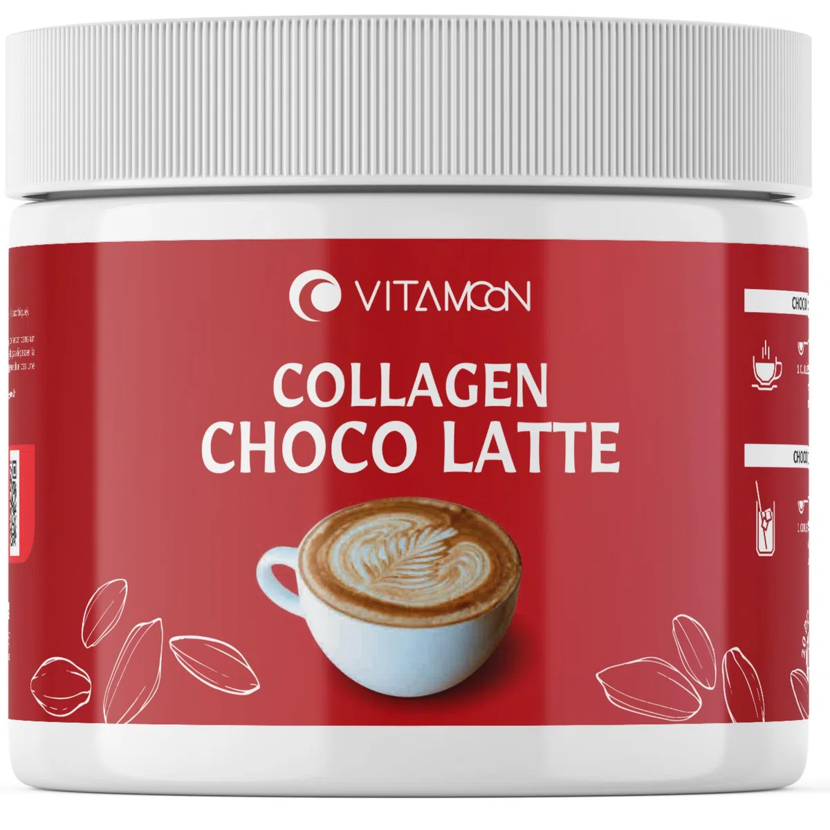 Vitamoon - Collagène Poudre Cacao - 8500mg - Peau Cheveux Articulations