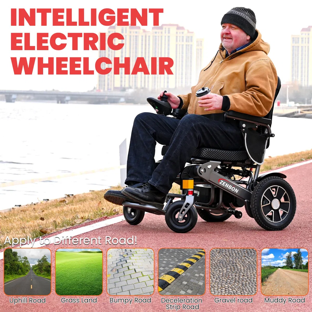Fauteuil Roulant Electrique Pliable Leger: 35KM Fauteuil Electrique pour Personnes Agées avec Fonction Pliage Automatique - 700W Electrique Fauteuil Roulant Jusqu'à 150KG (Argent Noir)