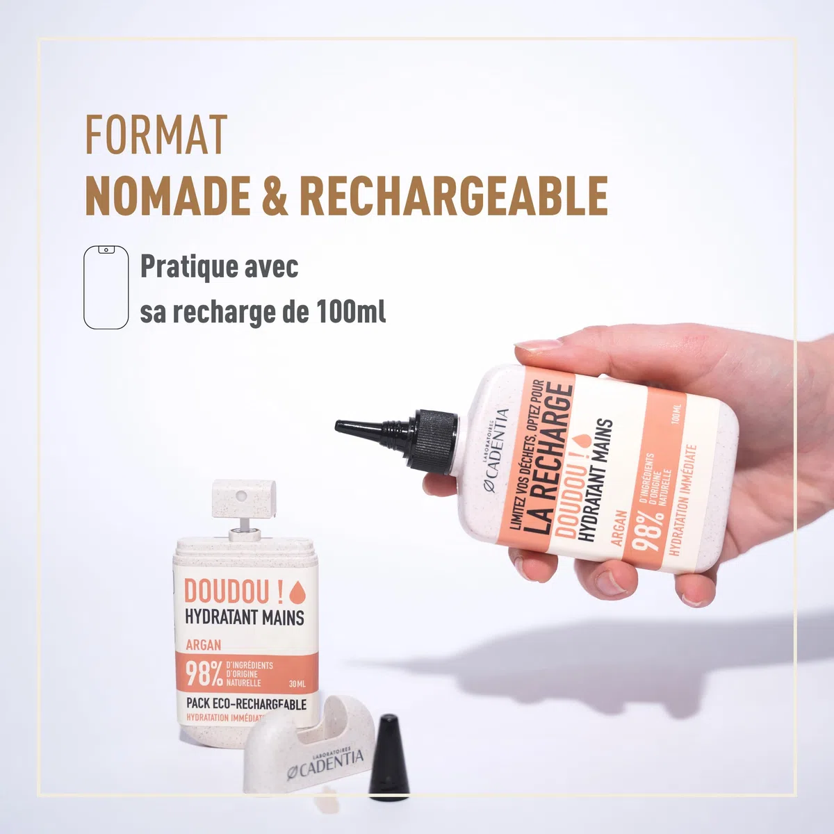 KIT Lotion Hydroalcoolique à la Fleur d'Oranger - 5x sprays 30ml - Economades laboratoires CADENTIA