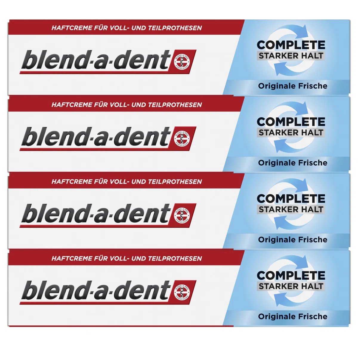 Blend-a-dent Lot de 4 tubes de crème adhésive extra forte 47 g