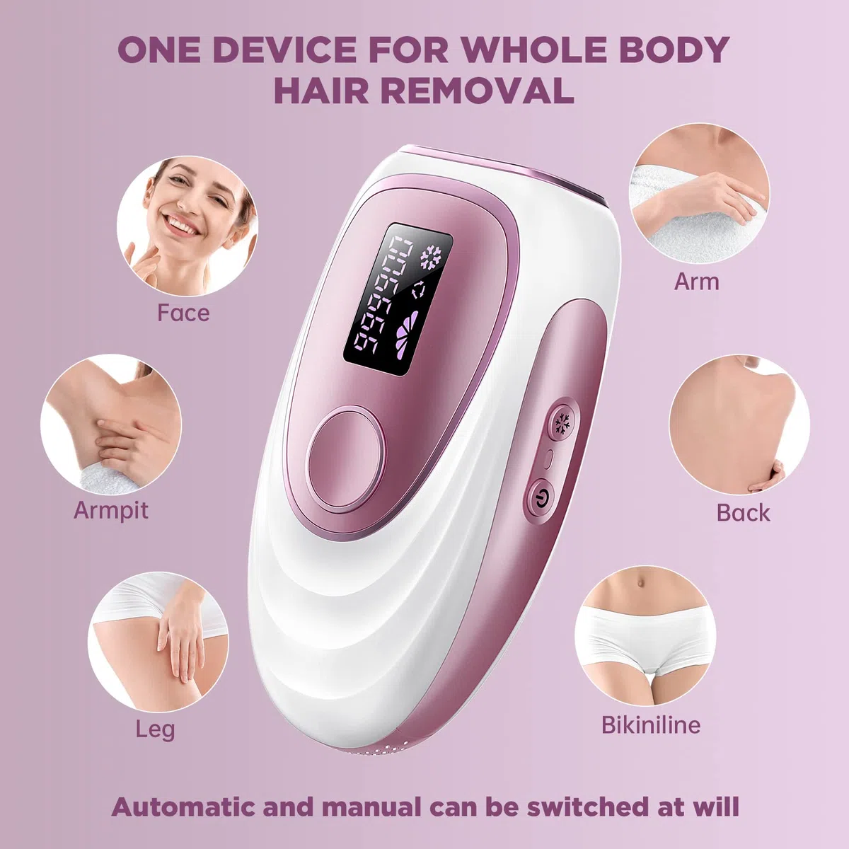 AMINZER Épilateur Lumière Pulsée de Glace, Épilateur Laser Definitive avec 999,900 Flashes, 2 Modes et 5 Niveaux D'énergie IPL Épilateur pour Femme et Homme, Visage, Corps, Bikini, Aisselles