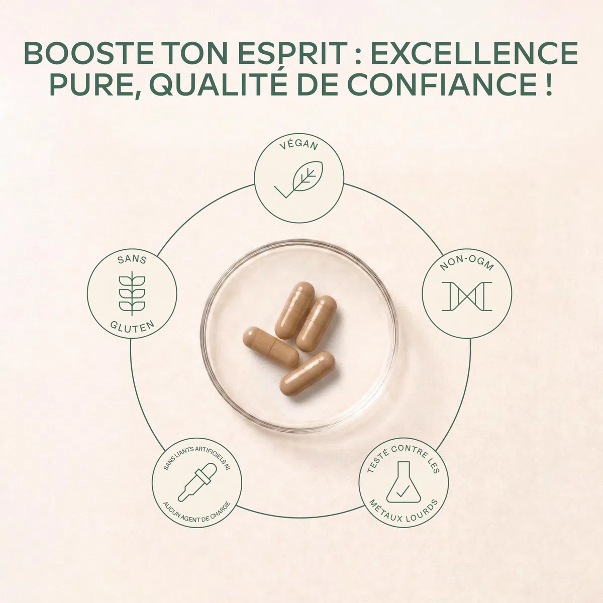 Ginkgo Biloba 7500mg 50:1 avec Panax Ginseng Rouge de Corée, Bacopa Monnieri, Zinc, Vitamine B Complex - Nootropique Puissant Circulation Sanguine, Memoire et Concentration, Energie - 180 Capsules