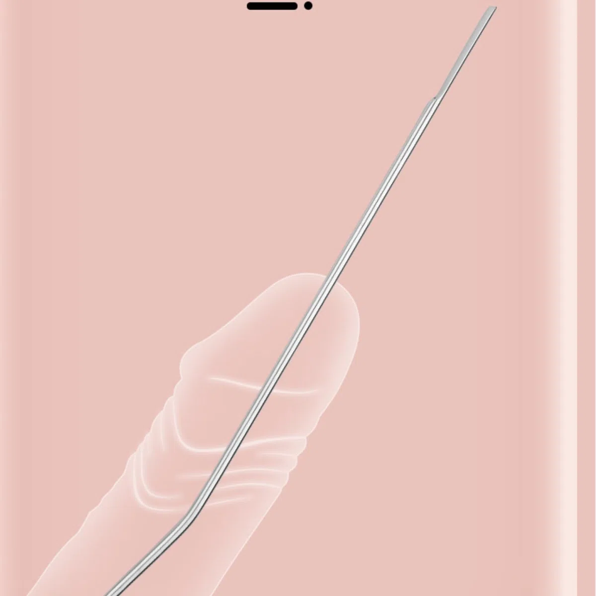 Tige métallique incurvée en forme d'œil de cheval, lot de 4 pièces, tige urétrale en acier inoxydable pour homme-FRRM12 (4mm+5mm+6mm+7mm)