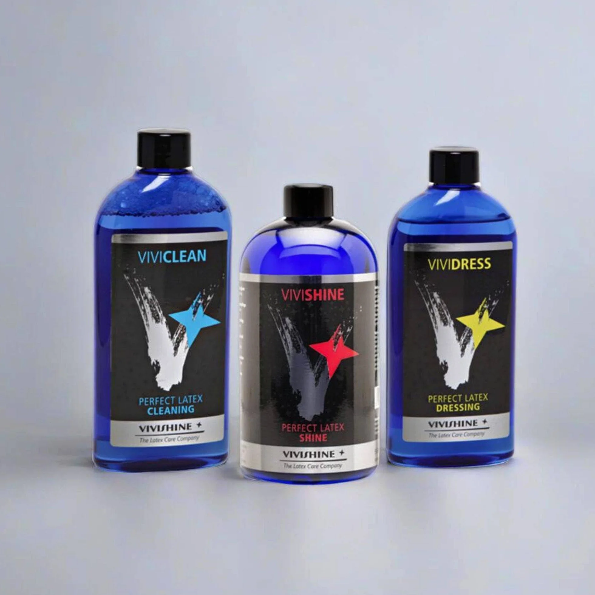 Vivishine - Pack de 3 pour Latex - Vivishine 500 ml + Viviclean 250 ml, Vividress 250 ml