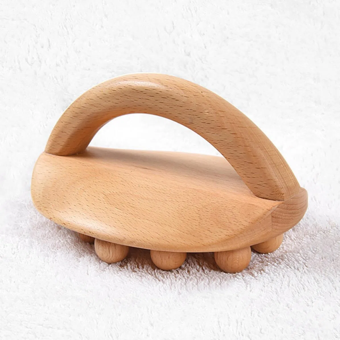 Masseur Manuel en Bois Brosse de Massage Facile à Utiliser Couleur Kaki pour Massage Abdominal et Fascia Corps Entier pour Usage à Domicile