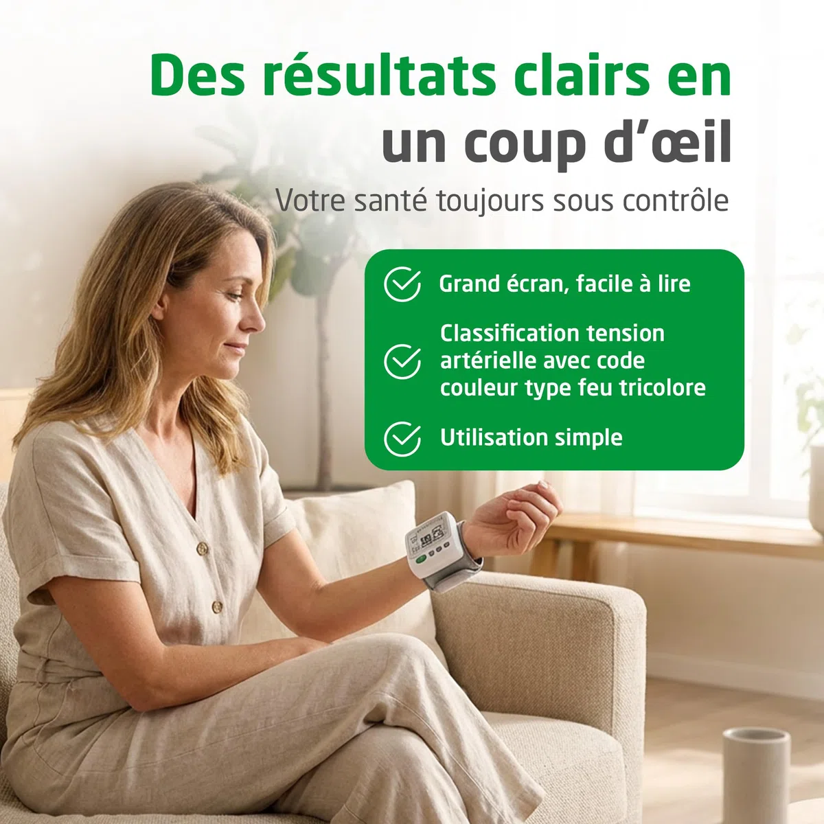 medisana BW 315 Appareil de mesure de la pression artérielle au poignet, Mesure précise de la pression artérielle et du pouls, Fonction de mémoire pour 2 utilisateurs, Détection des arythmies