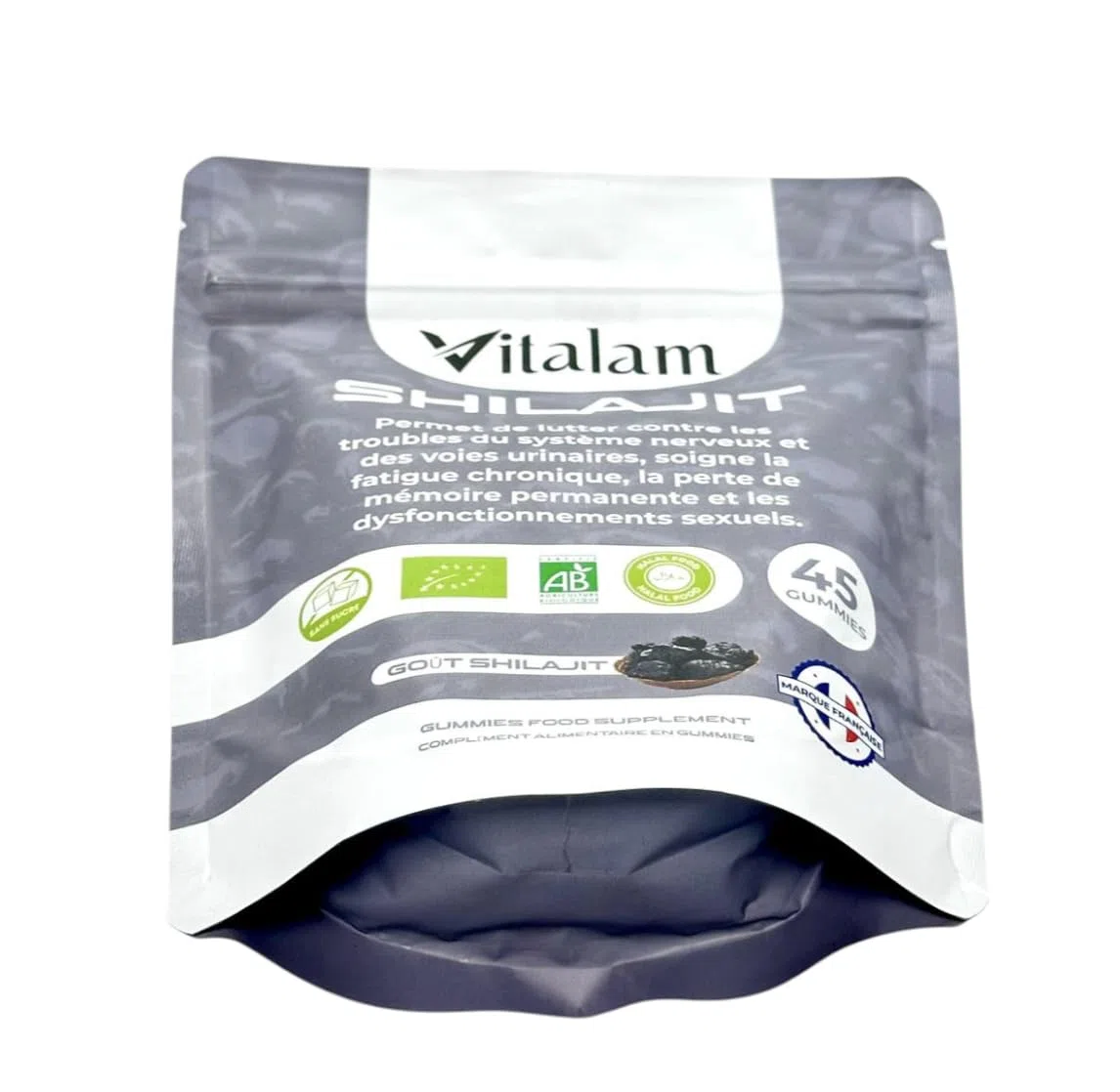 Gummies Shilajit Pur Bio en sachet, Shilajit Himalaya, Boost métabolisme, Libido et Energie, Acide Fulvique, Soutien Immunitaire pour hommes et femmes, complément alimentaire 100% Naturel