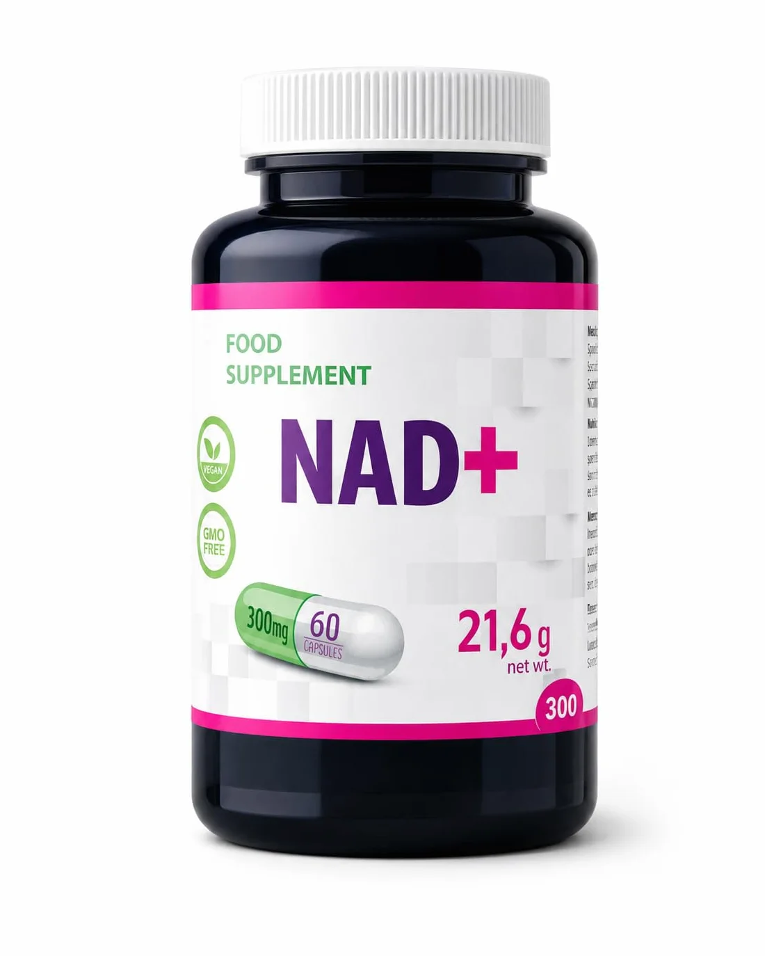 Hepatica NAD+ Nicotinamide Riboside 300 mg | 60 Gélules Véganes | Réserve 2 Mois | Ingrédient Unique | GMP & laboratoire indépendant