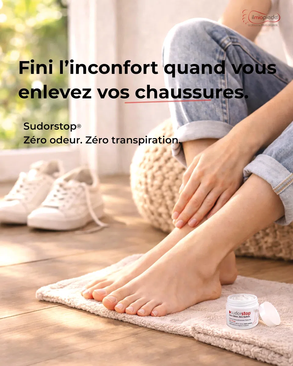 Crème naturelle contre la transpiration et les odeurs de pieds | Format Pot de ml.50 | Résultats immédiats | Sudorstop est produit en Italie