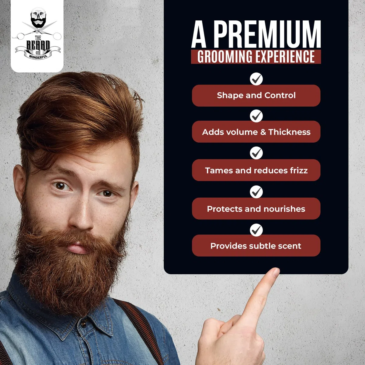 Eucalyptus Cire à Moustache (15ml) Premium Puissant Solution pour Tache & Barbe Styling Twists, Points, Voltes & Boucles - The Beard And The Wonderful