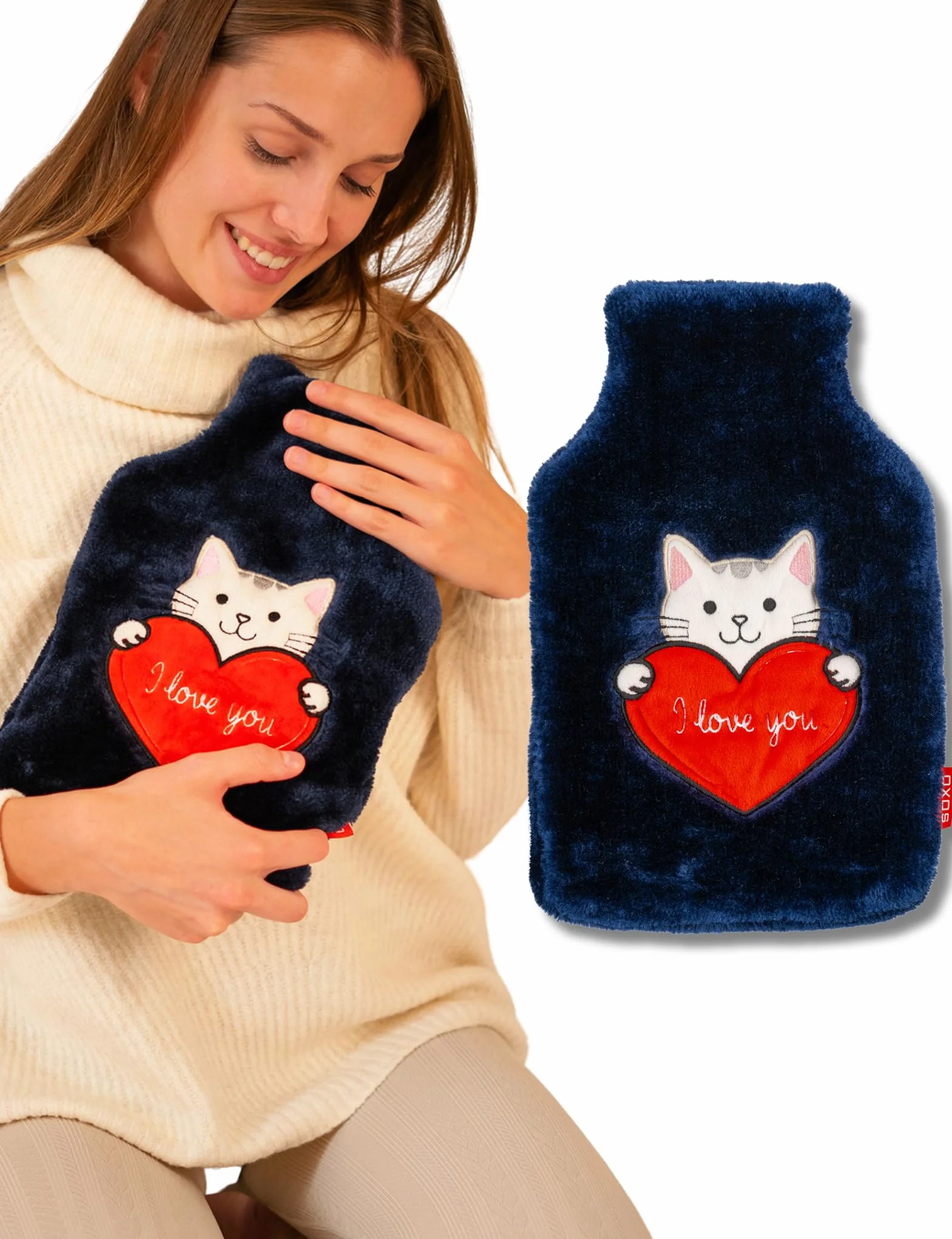 soxo Bouillotte Eau Chaude Cadeau Pour Bebe Peluche Bouillote Anti Colique Enfant Bouillotes I Love You