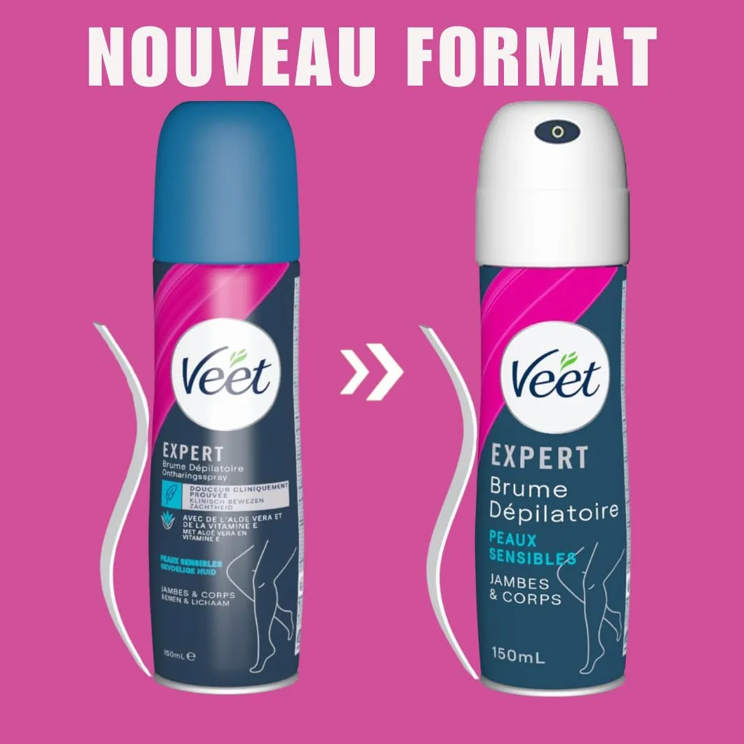 Veet Spray Epilation - Peaux sensibles - 4x150 ml