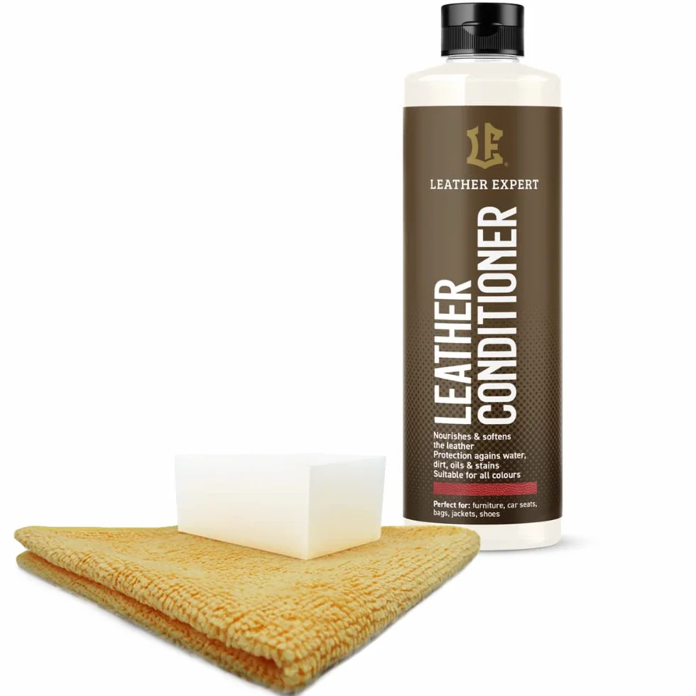 Kit d'entretien pour canapé en cuir - Couleur neutre - Nettoyant pour cuir et cuir - 250 ml - Biodégradable - Soin du cuir pour meubles - Élimine les odeurs désagréables - Avec accessoires