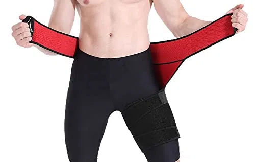 Claquage Elongation Cuisse Blessure Football - Manchon de compression - Cuissière cuissard protection et maintien - Sport strapping