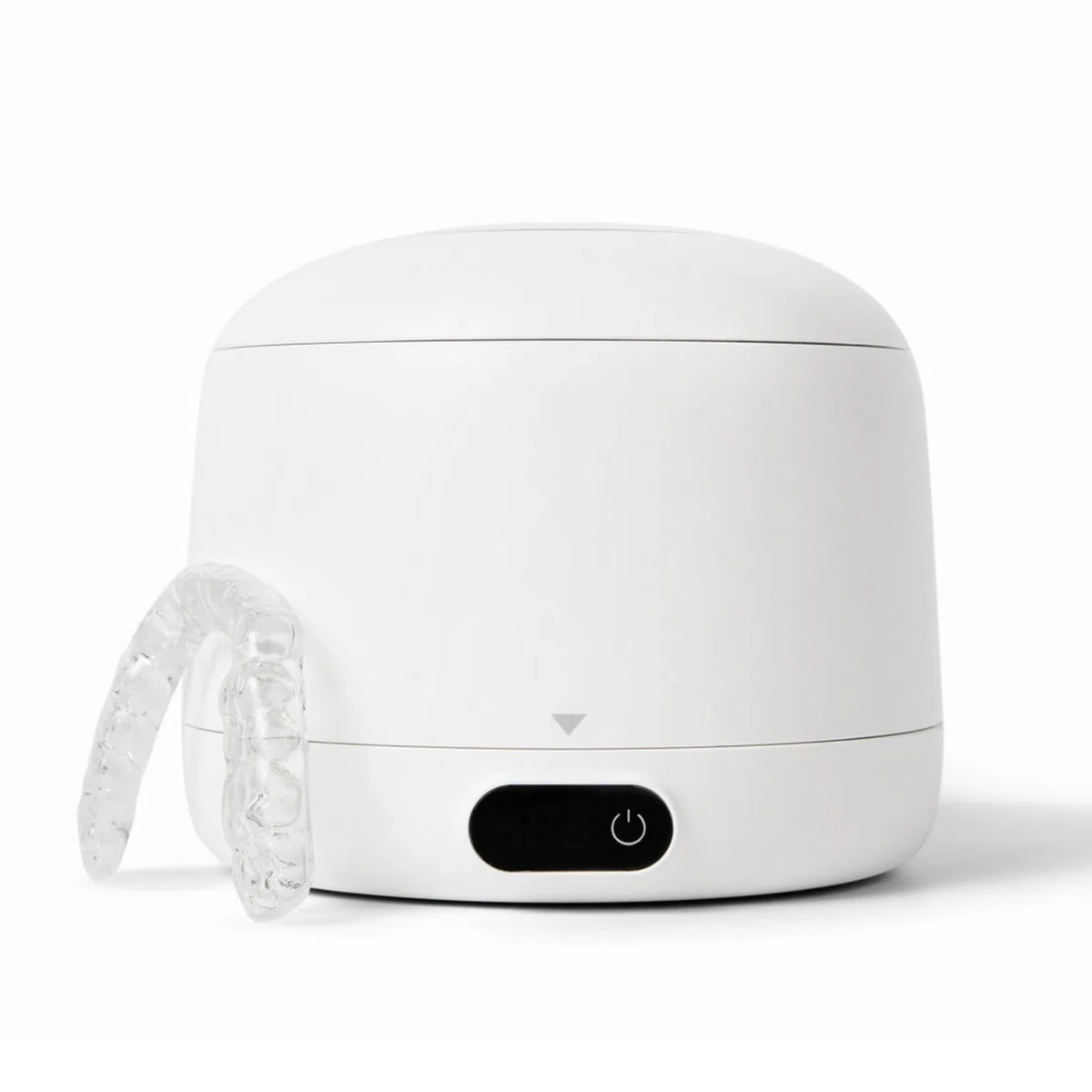 Chomper Labs: The Sonic Cleaner Pro - Nettoyeur à ultrasons et UV - Réservoir amovible 45 kHz pour aligneurs, protège-dents, protège-dents, 4 modes de nettoyage (blanc lunaire)