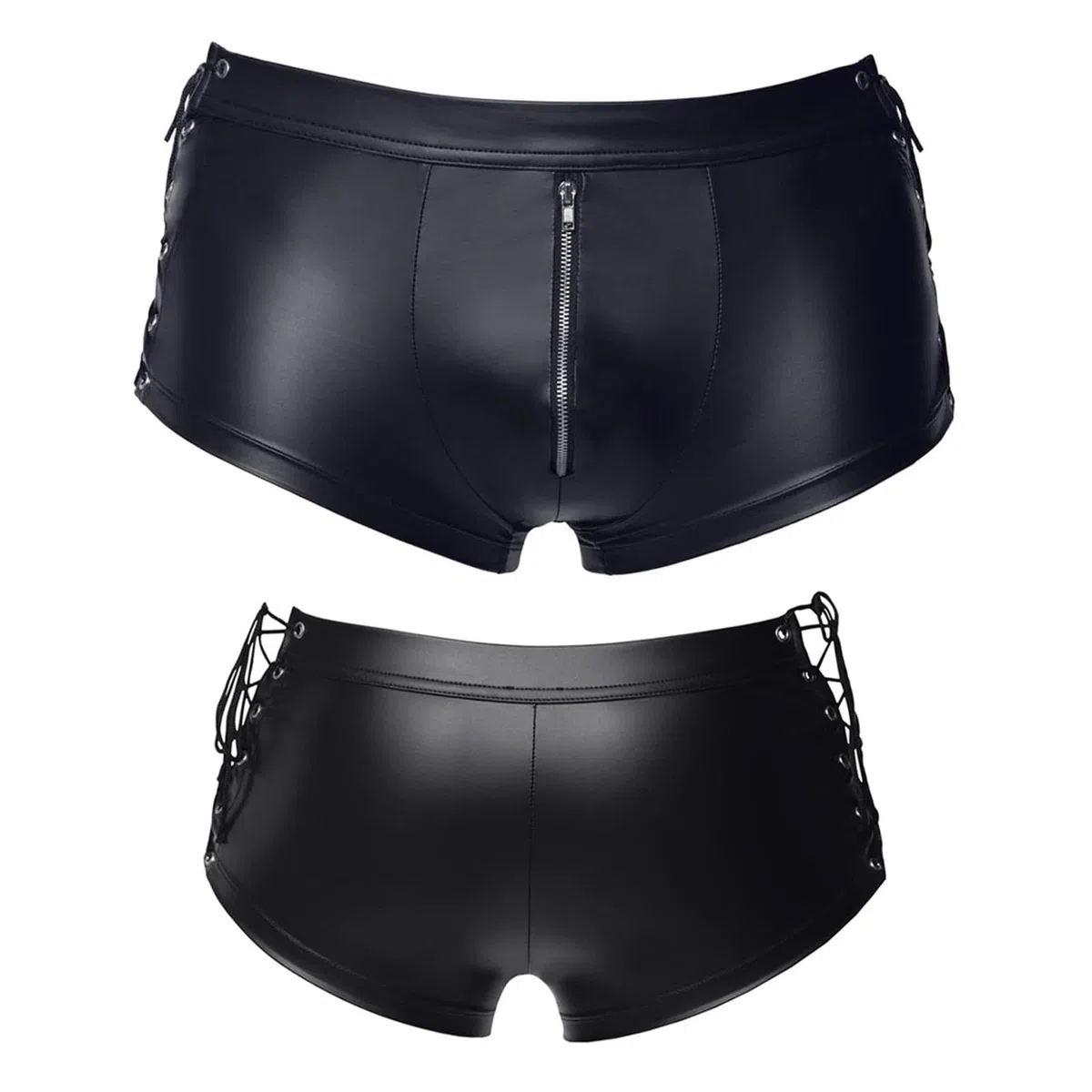 Latex Chemises de fitness en cuir verni pour homme - Manches courtes - Lingerie effet mouillé - Maillot de corps en maille - Clubwear Swinger-Club Kinkywear Techno - Tenue pour homme