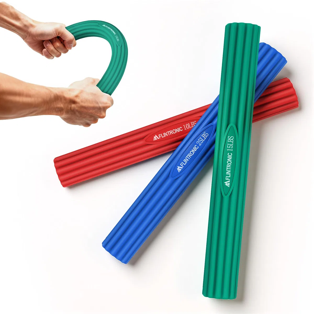 Flintronic Flex Therapy Barre de Résistance, Barres Flex Therapy, Barre de Résistance de Torsion et de Flexion, Antidérapante, pour Coudes, Poignets, Bras, Soulage la Douleur des Tendinites