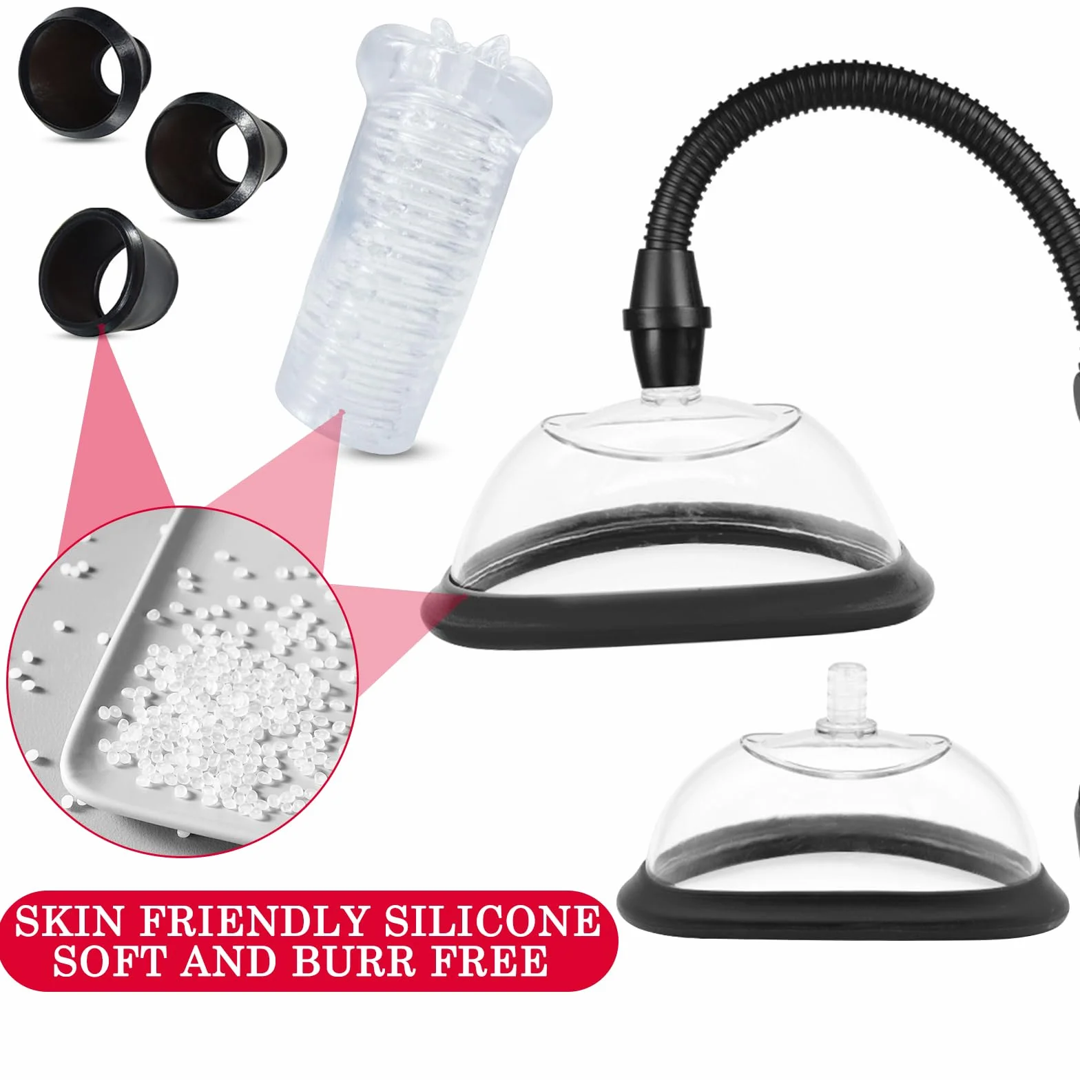 Multifonction Pompe à Pénis avec Pompe à Vide Clitoris, Suceurs pour Mamelon, Pompes Jouet sexuel pour Homme Femme Couples, Masturbateurs masculins Sextoyse Couple Plaisir