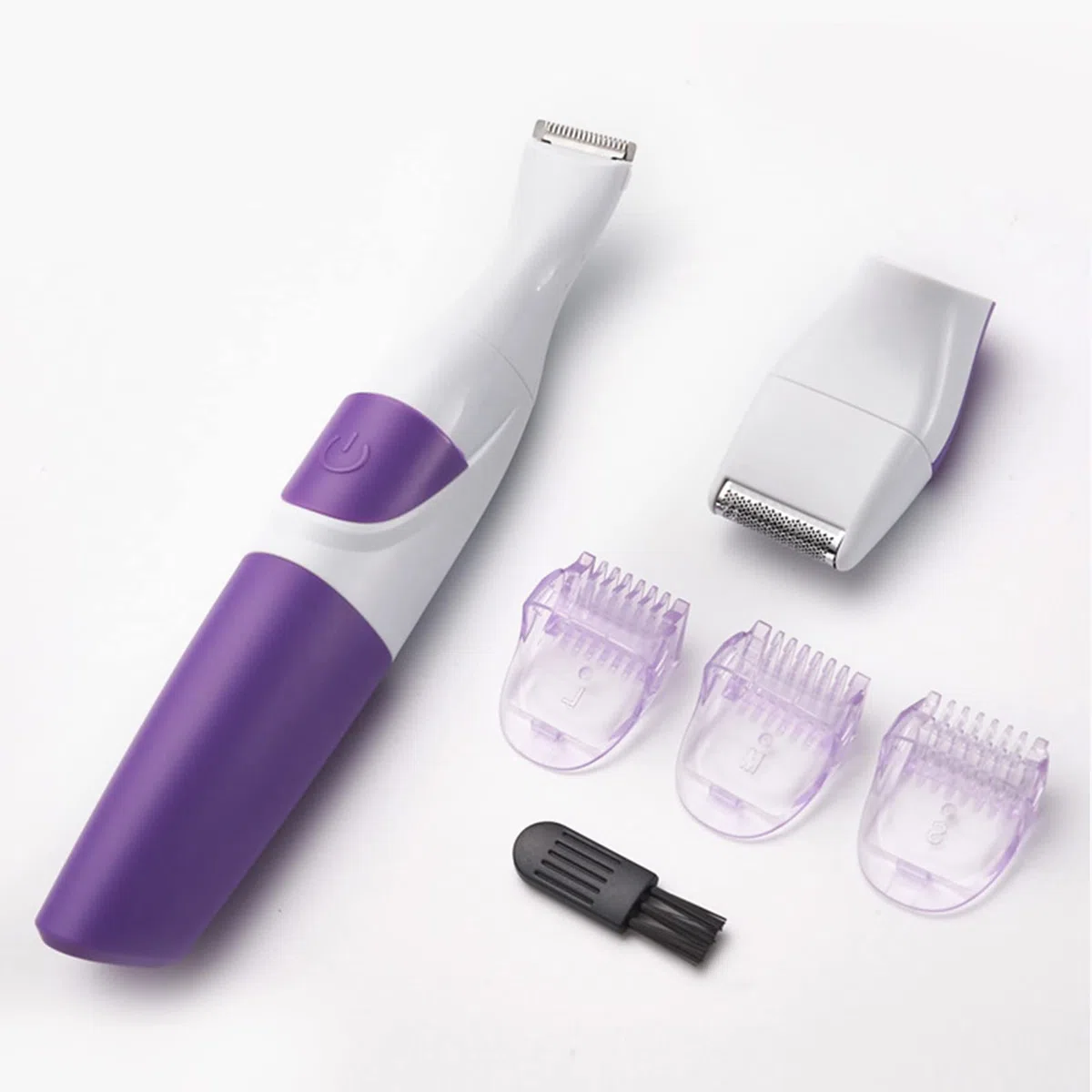 Tondeuse à Cheveux 2 en 1 étanche pour Femmes, Tondeuse électronique Lavable pour Ligne de Bikini, Utilisation Humide et Sèche, Violet