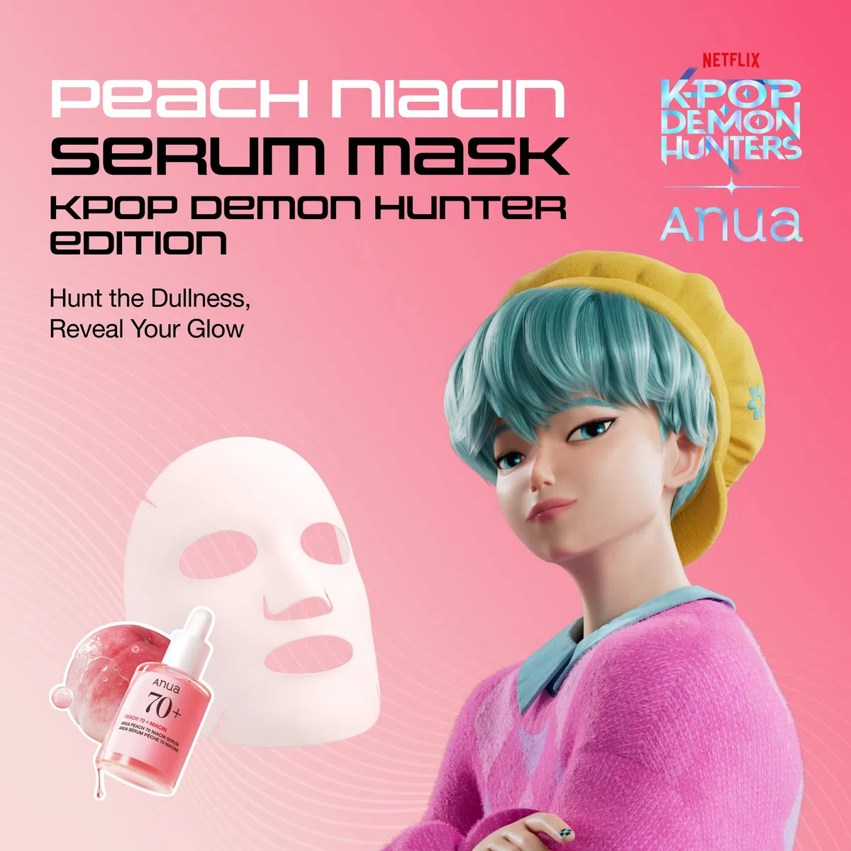 ANUA Masque Anua Mask, Hydrating Face Mask for Glass Skin, Dewy Glow and Firm Looking Skin, Korean Skincare, 10 Sheet (Peach)