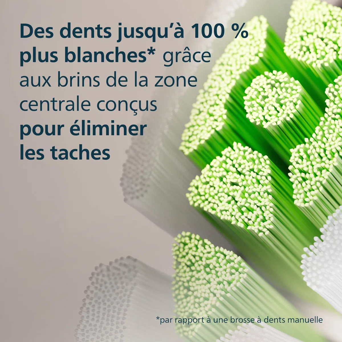 Philips Sonicare W2 Optimal White - Têtes de brosse à dents de rechange d'origine, blanc, lot de 4, HX6064/87