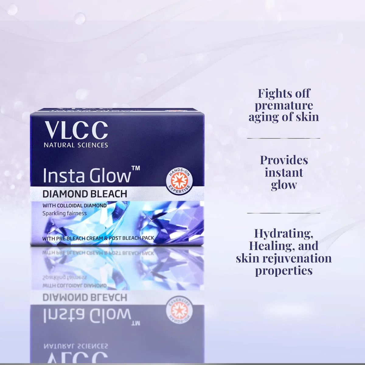 Vlcc Insta Glow Diamond Bleach, 402 g