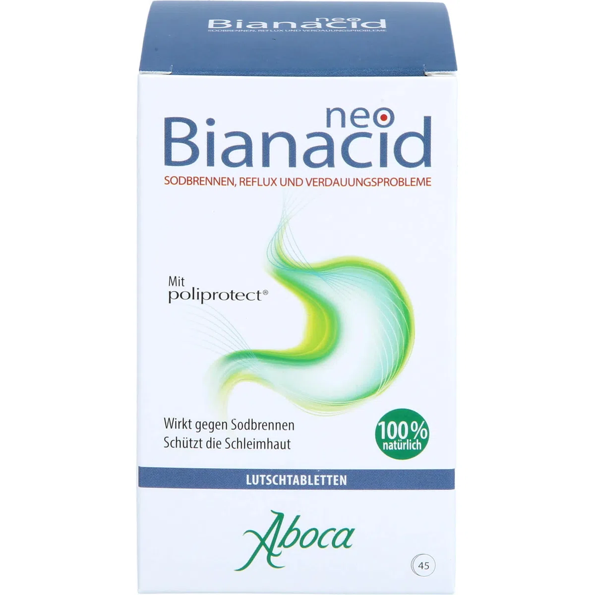 NeoBianacid Comprimés – Pour le reflux, l'acide gastrique, les brûlures d'estomac et les douleurs d'estomac – Produit médical naturel de Aboca