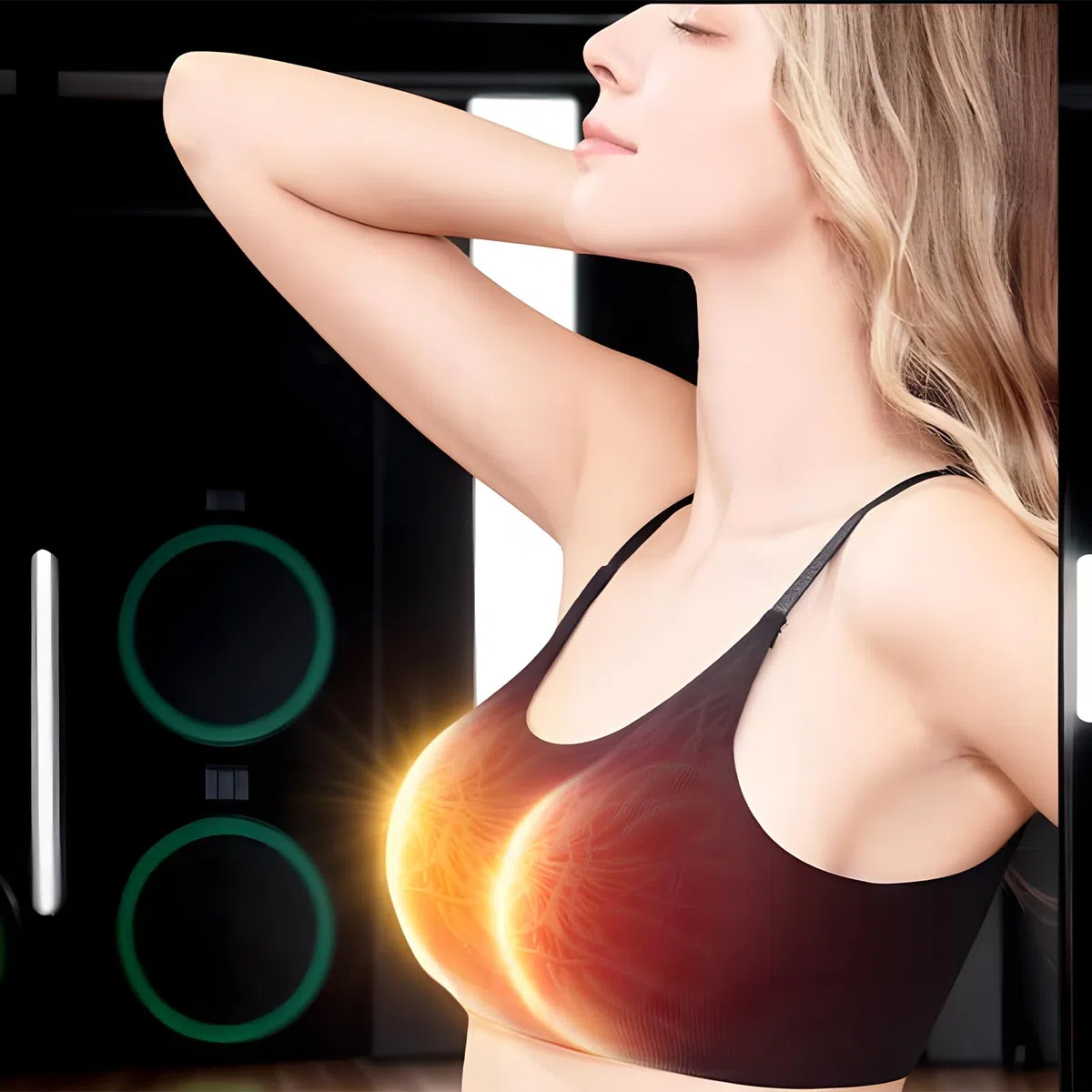 Soutien-Gorge Massant Pour Poitrine, Enceinte Brassière Chauffante | Masque Massant Poitrine, Soutien-Gorge Massants Amplificateur De Volume, 3 Programmes, Allaitement, Grossesse Et Postpartum