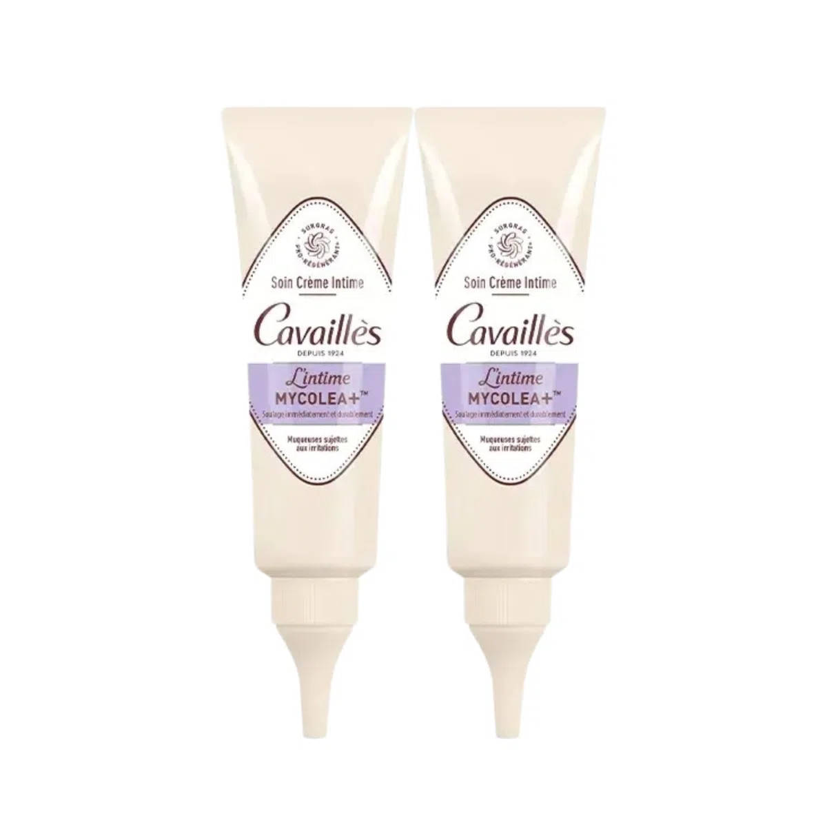 Rogé Cavaillès | Crème Intime Apaisante | Mycolea+ | Anti-Démangeaisons | Une Action Immédiate et Durable jusqu’à 24 heures | Soulage l’Irritation Intime | Formule Extra-Douce | Lot de 2x50mL