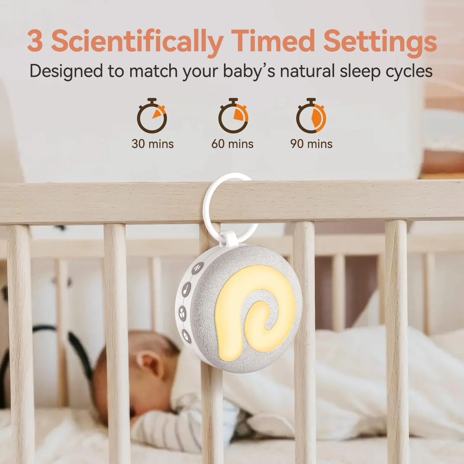 Dreamegg Machine à Bruit Blanc Bebe Portable, White Noise Machine avec Veilleuse Bébé pour Enfant Adulte–21 Sons Apaisants, USB Rechargeable, Idéal pour la chambre & voyages, Cadeau Nouveau-né, D11