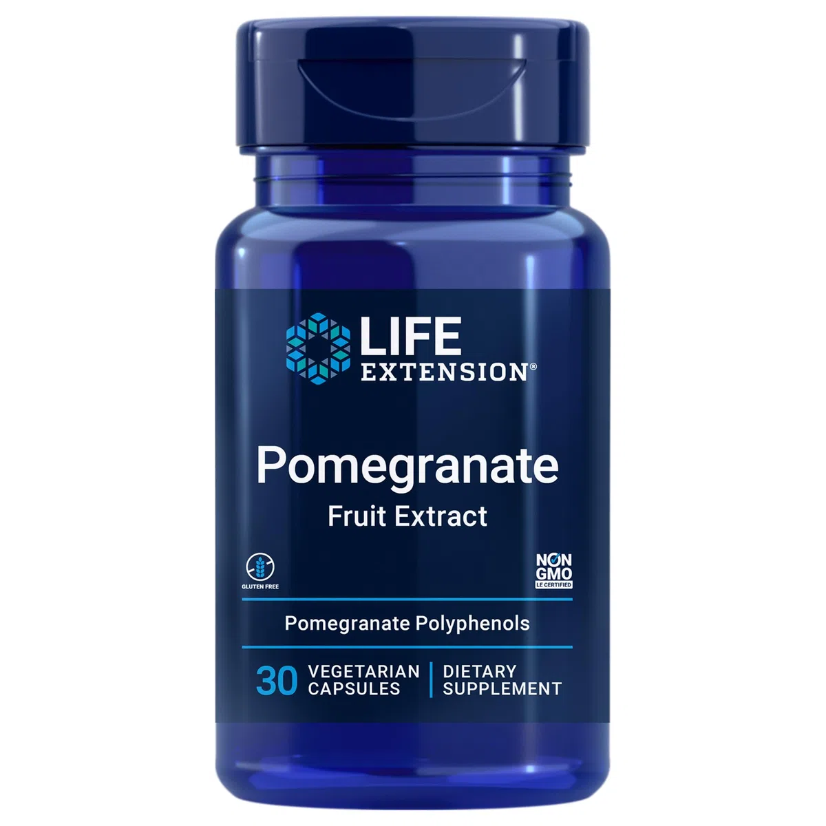 Life Extension, Pomegranate Extract (Extrait de Grenade), 400mg, 30 Capsules végétaliennes, Testé en Laboratoire, Végétarien, Sans Gluten, Sans Soja, Sans OGM