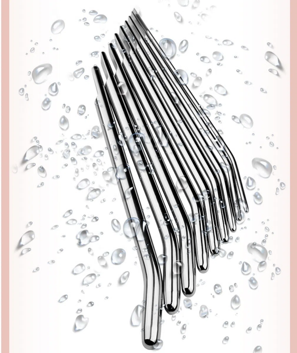 Tige métallique incurvée en forme d'œil de cheval, lot de 4 pièces, tige urétrale en acier inoxydable pour homme-FRRM12 (4mm+5mm+6mm+7mm)