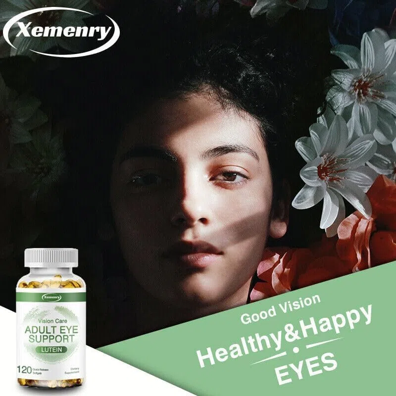 Compléments de soutien oculaire pour adultes (120 gélules) avec lutéine et zéaxanthine – Compléments pour la santé des yeux et de la vision