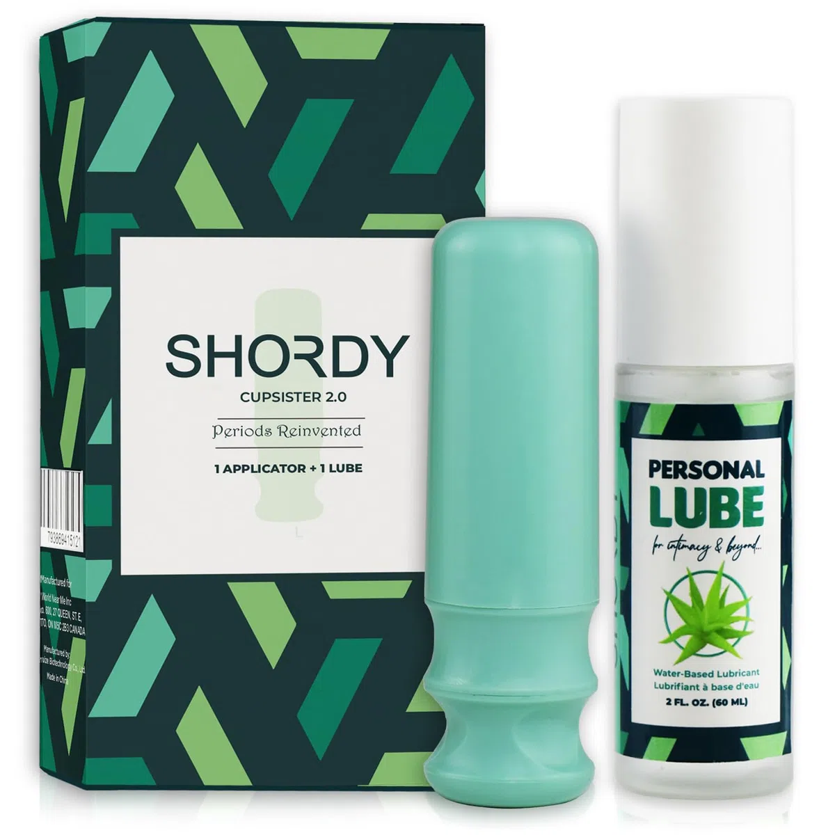SHORDY Outil applicateur 2.0 avec lubrifiant, facile et réutilisable, kit compact pour coupes menstruelles, doux et facile à utiliser
