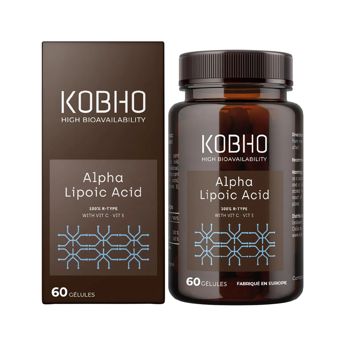 Acide Alpha-Lipoïque R- ALA, Soutien Antioxydant avec Vitamine C et E - Aide à la Gestion du Poids - Aide à réduire le stress oxydatif