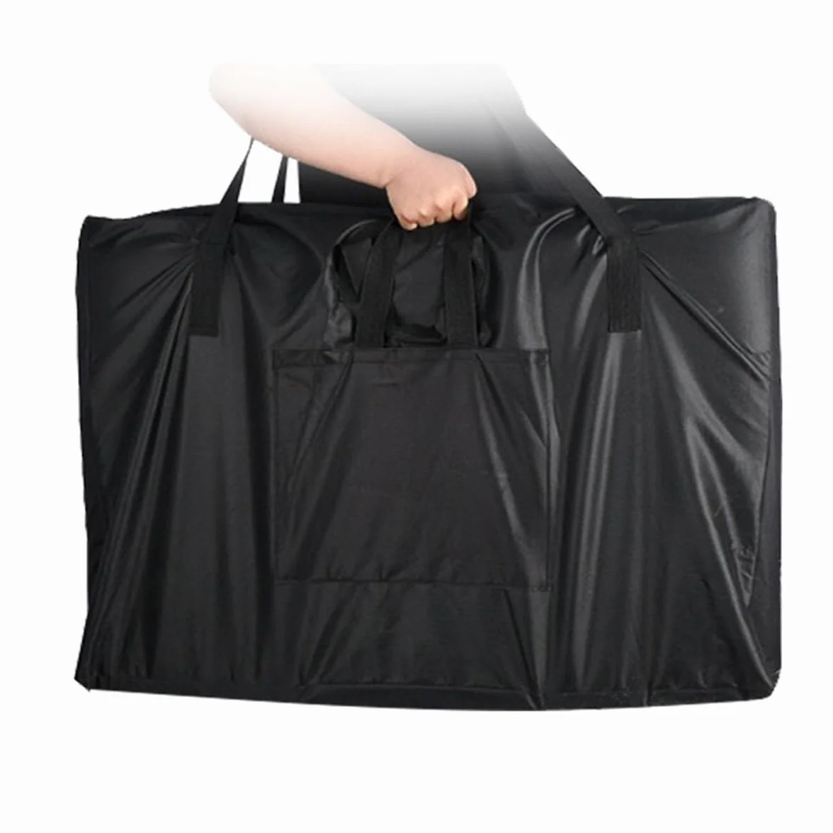 Sac de transport pour lit de massage pliable en tissu Oxford 600D imperméable, sac à bandoulière portable pour table de spa pour lit de massage 90 x 62 x 18 cm (noir)