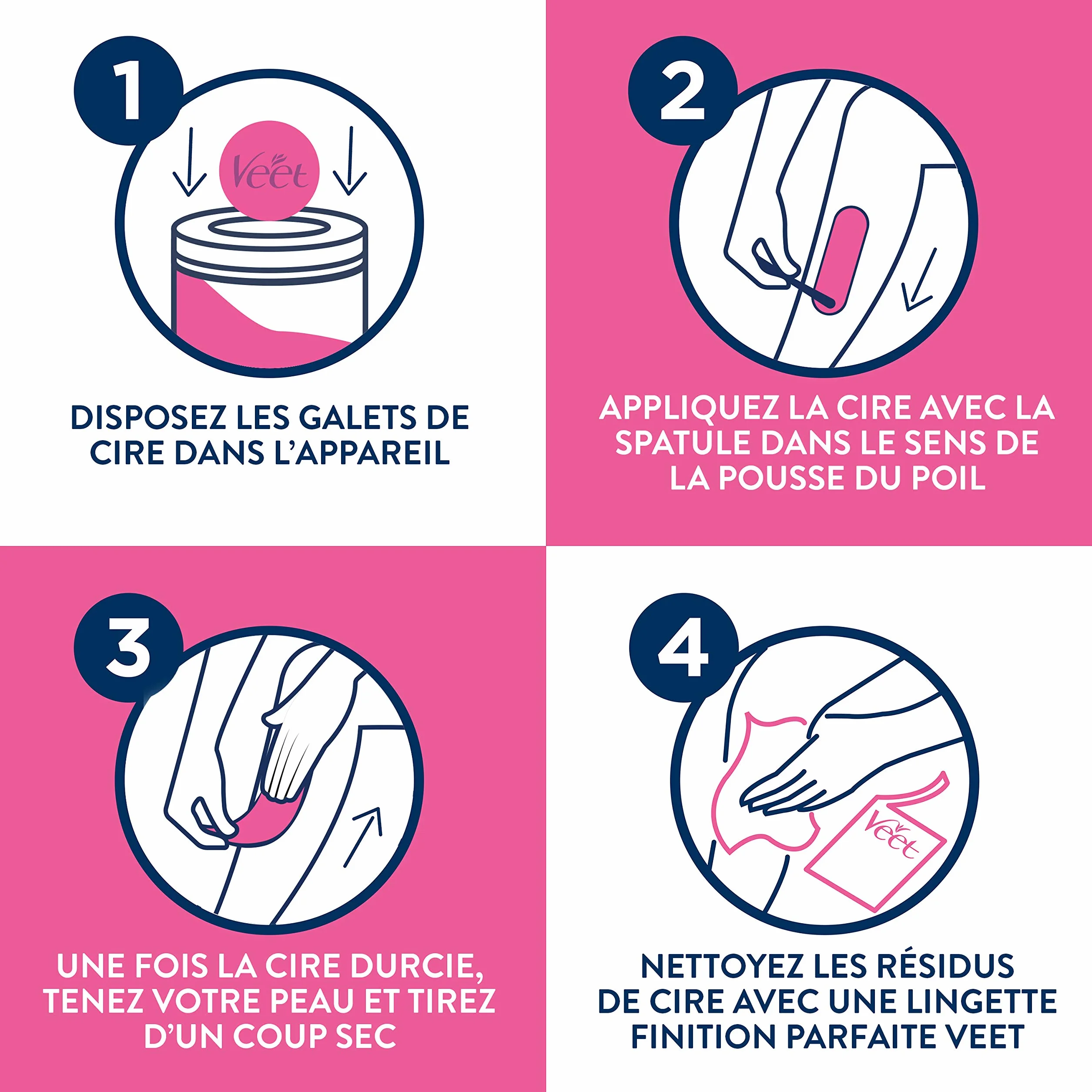 Veet - Kit SpaWax Chauffe Cire Electrique et 6 recharges de cire - Epilation Cire Chaude sans Bande
