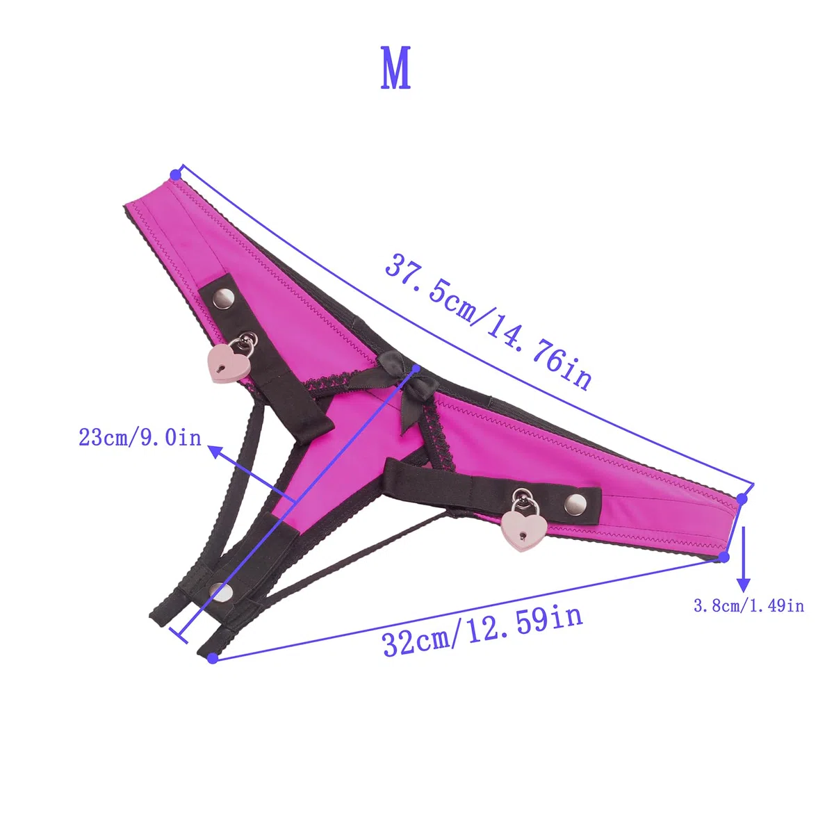 Cage de chasteté auxiliaire pour hommes, Sissy Chastity Panties à utiliser avec le clip pénis Cock Cage et l'anneau pénis, ceinture de chasteté SM jouets sexuels pour hommes (Pink+Lock,L)