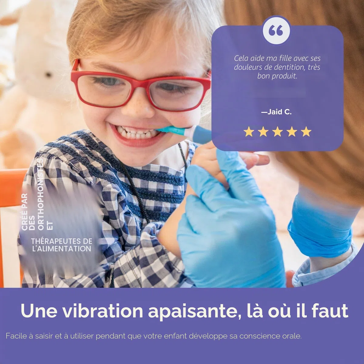 TalkTools Sensi Outil de thérapie sensorielle pour la parole et l'alimentation, produits sensoriels pour autisme, outils de TDAH, cadeaux d'orthophonie pour enfants autistes (bleu océan)