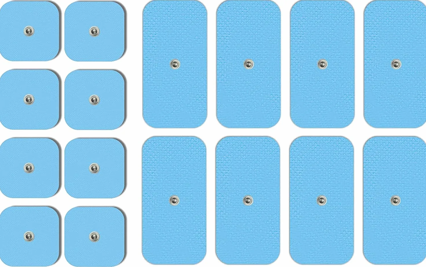 Pack 16 électrodes compatibles avec Les appareils: Beurer, Bluetens, Sanitas, Vitalcontrol (8 unités 50x50 mm + 8 unités 50x100 mm)