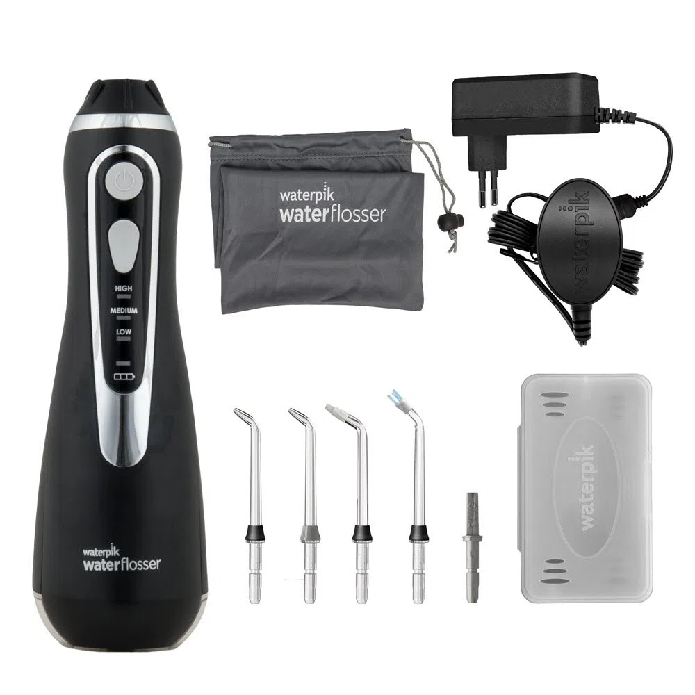 Waterpik Jet Dentaire Hydropulseur Sans Fil Advanced Noir, Wp-562eu