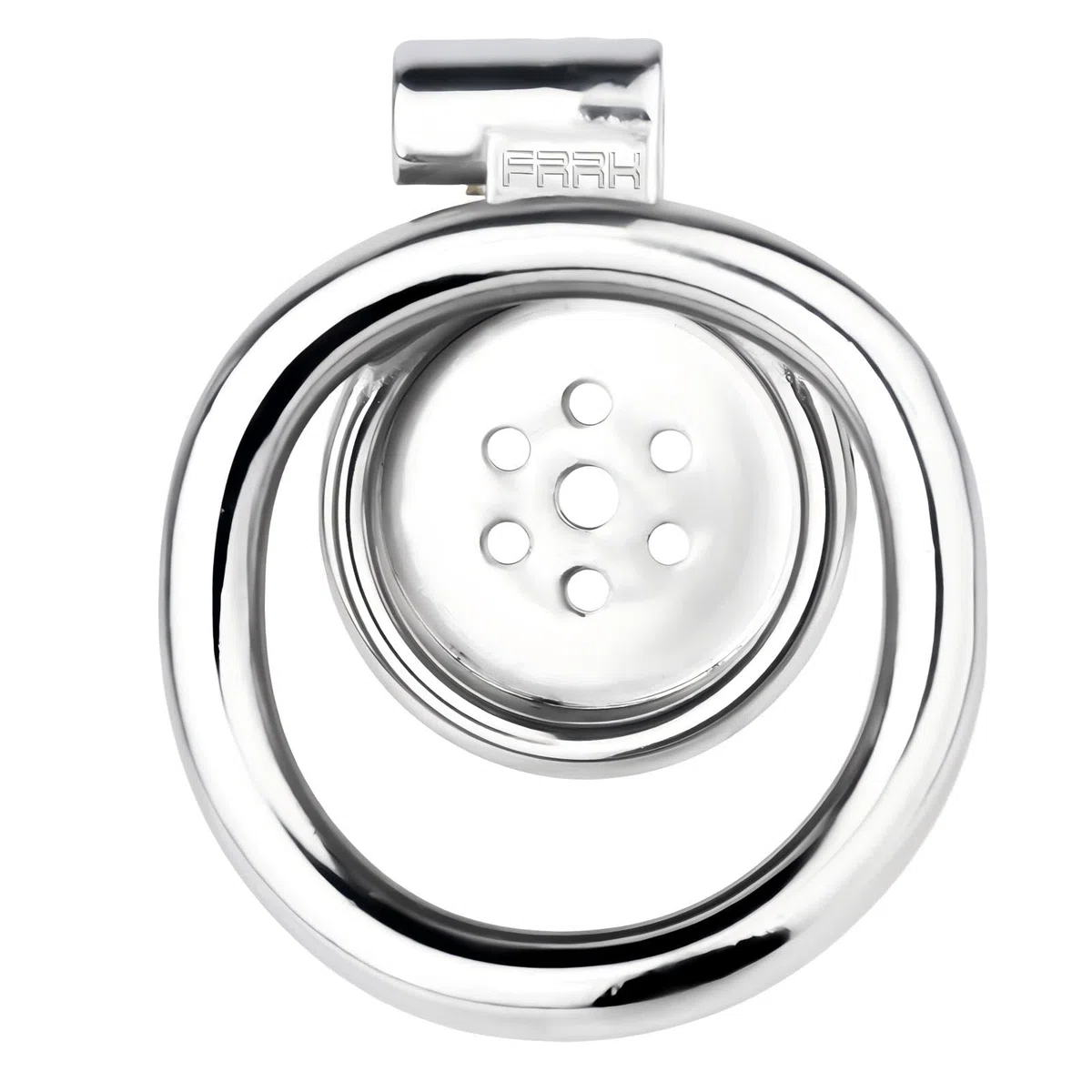 Chastity Cage Plate avec Serrure et Ceinture Invisibles Cage de Chasteté Respirante en Métal pour Le Ligotage du Pénis de l'Homme Sex Toýs Cage Chastetée à Anneau Courbe (40mm,A)