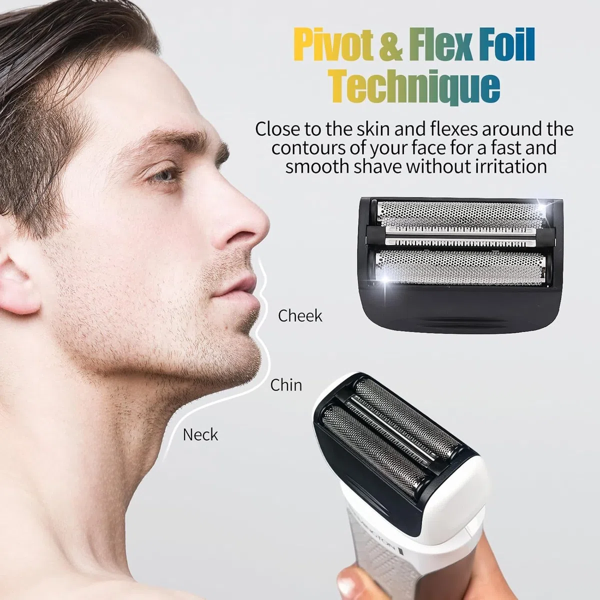 Tête de rechange et lame de coupe pour rasoir Remington SPF-PF | modèle PF7400 et PF7500 (noir, 2 paquet)