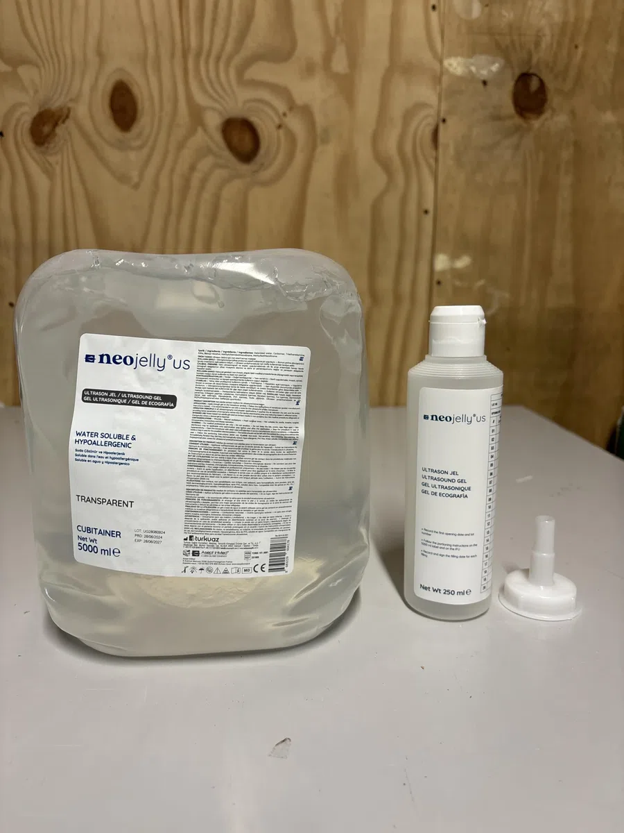 Lot de 2 - Gel échographie - Transparent - 5 Litres-Cubitainer + Flacon vide