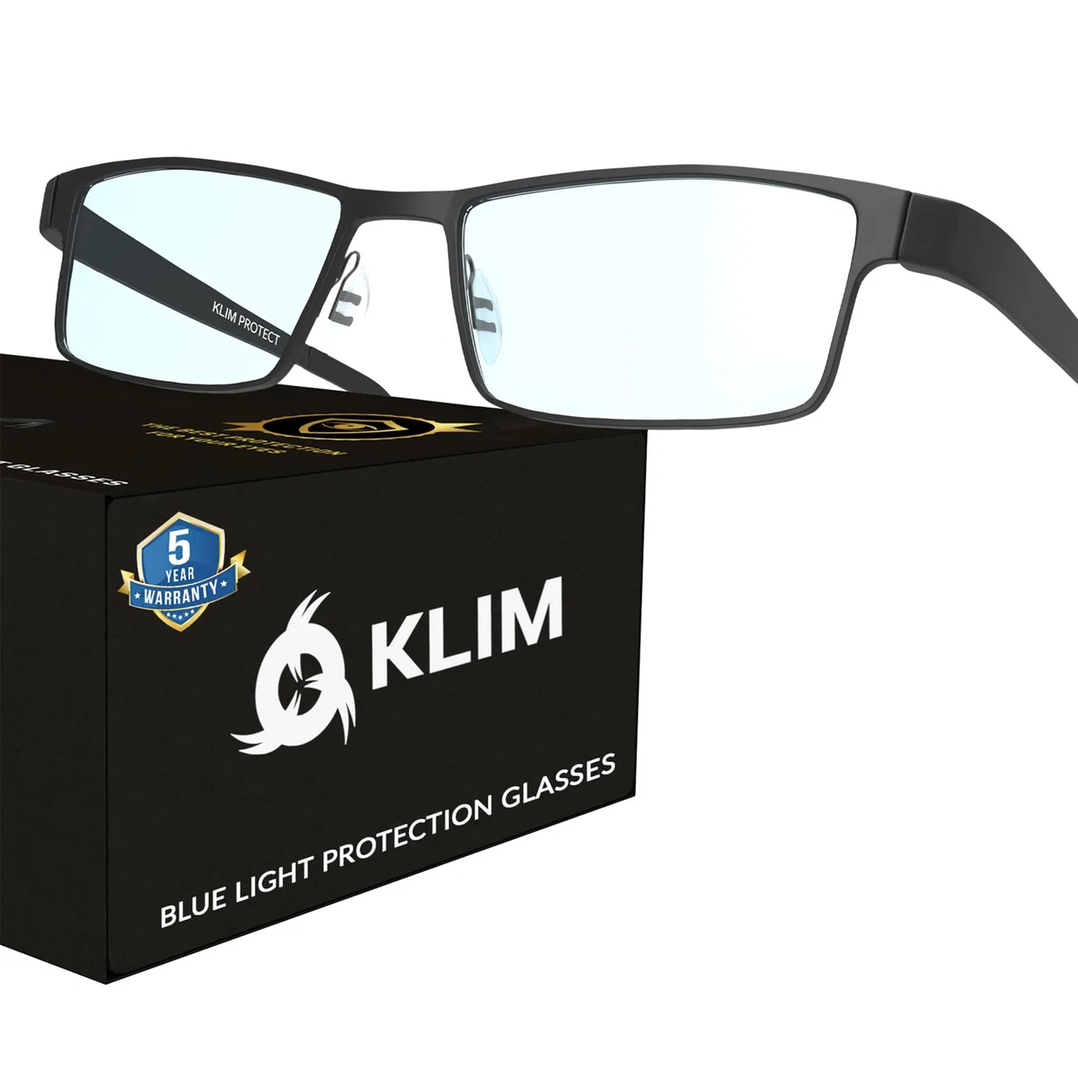 KLIM Optics Lunette Anti Lumiere Bleue - Nouveau - Protège vos Yeux de la Lumière Bleue - Haute Protection pour Écrans - Lunettes Gaming PC Mobile TV - Filtre Anti Fatigue Anti UV Anti Lumière Bleue