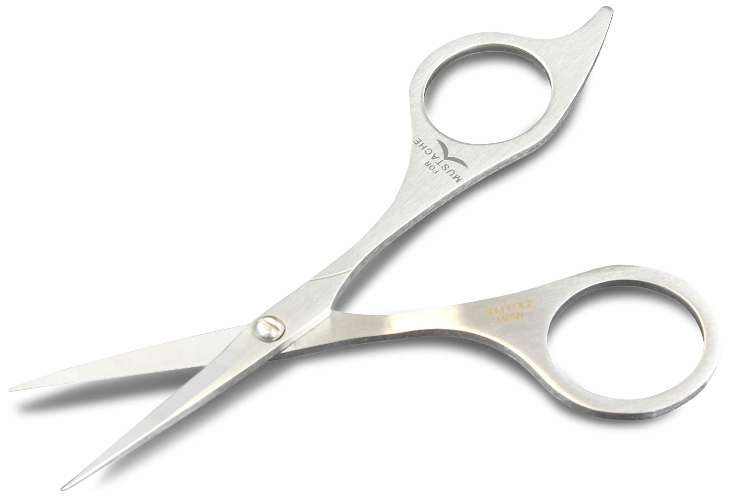 Seki EDGE SS-902 | Made in Japan | Ciseaux à barbe dentelés | Ciseaux de précision ergonomiques en acier inoxydable | Lames fines affûtées à la main | 12,4 x 5,1 x 0,6 cm